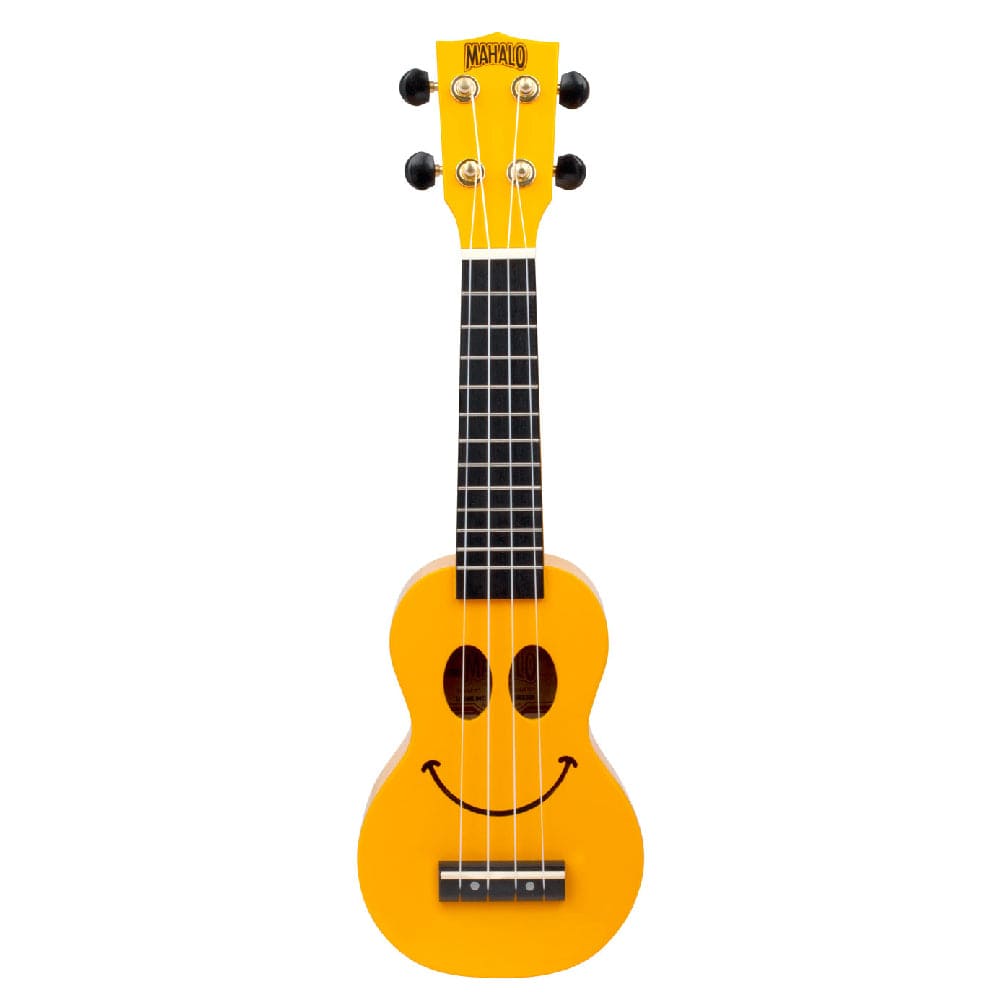 mahalo soprano ukuleles yellow mahalo u-smile series sopranino soprano ukulele with bag #color_yellow