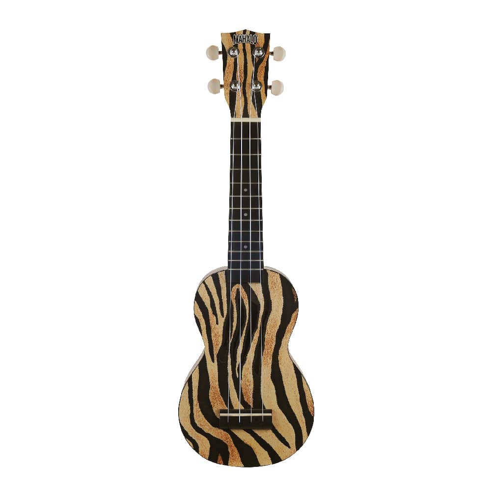 mahalo soprano ukuleles zebra mahalo art ii series soprano ukulele with bag #finish_zebra