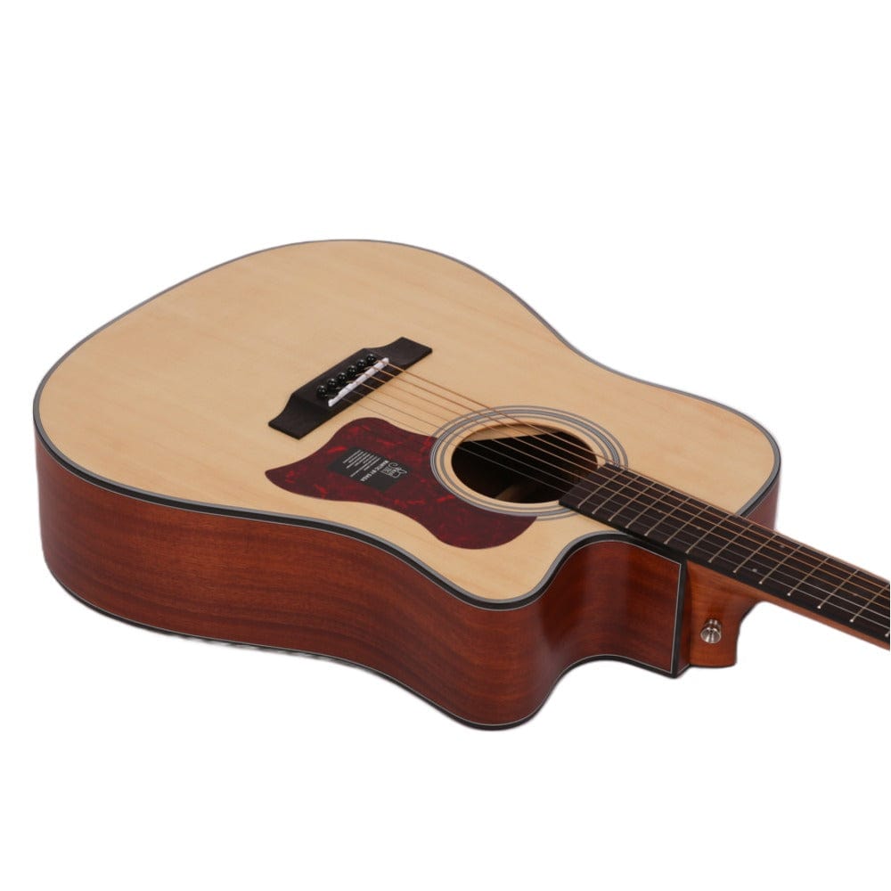 mantic acoustic guitars mantic ag-370c dreadnought 6 string acoustic guitar