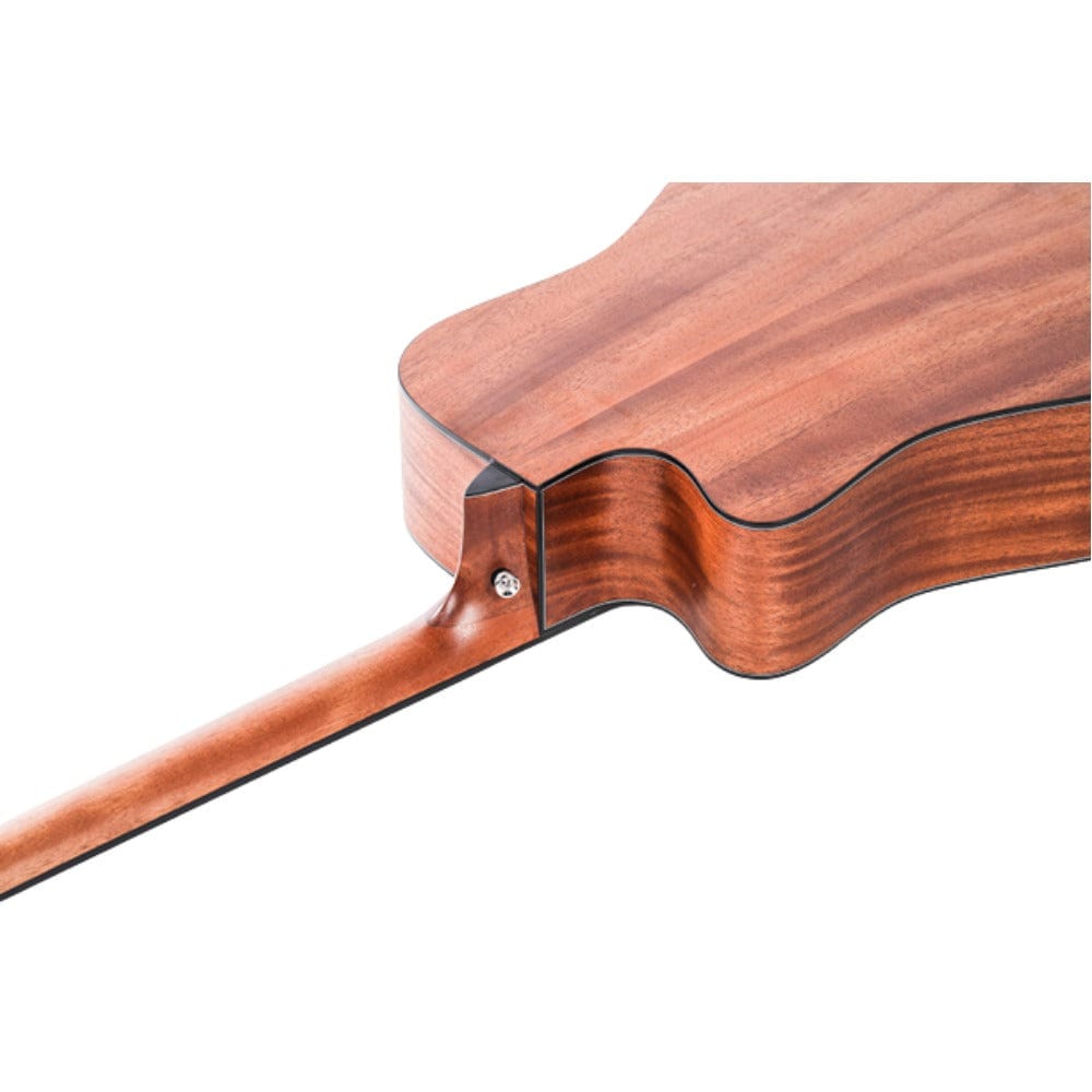mantic acoustic guitars natural mantic gt-10dc 6 string acoustic guitar