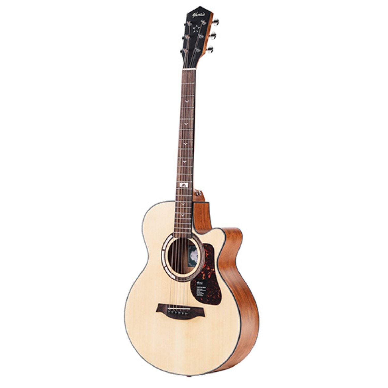 Mantic Acoustic Guitars Natural Mantic GT-1AC Auditorium Cutaway 6 String Acoustic Guitar