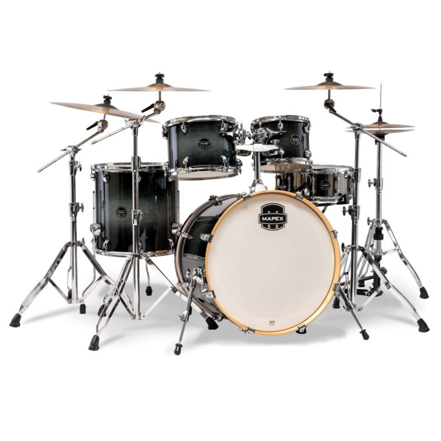 Mapex Acoustic Drum Kits Black Onyx Burst Mapex Armory Series 5 Pcs Hybrid Rock Shell Pack Acoustic Drum Kit #color_black-onyx-burst