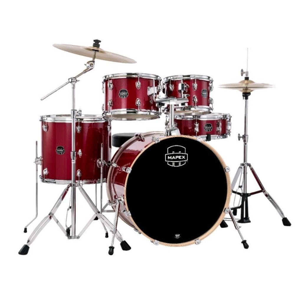 mapex acoustic drum kits crimson red sparkle mapex venus series 5 piece acoustic drum kit