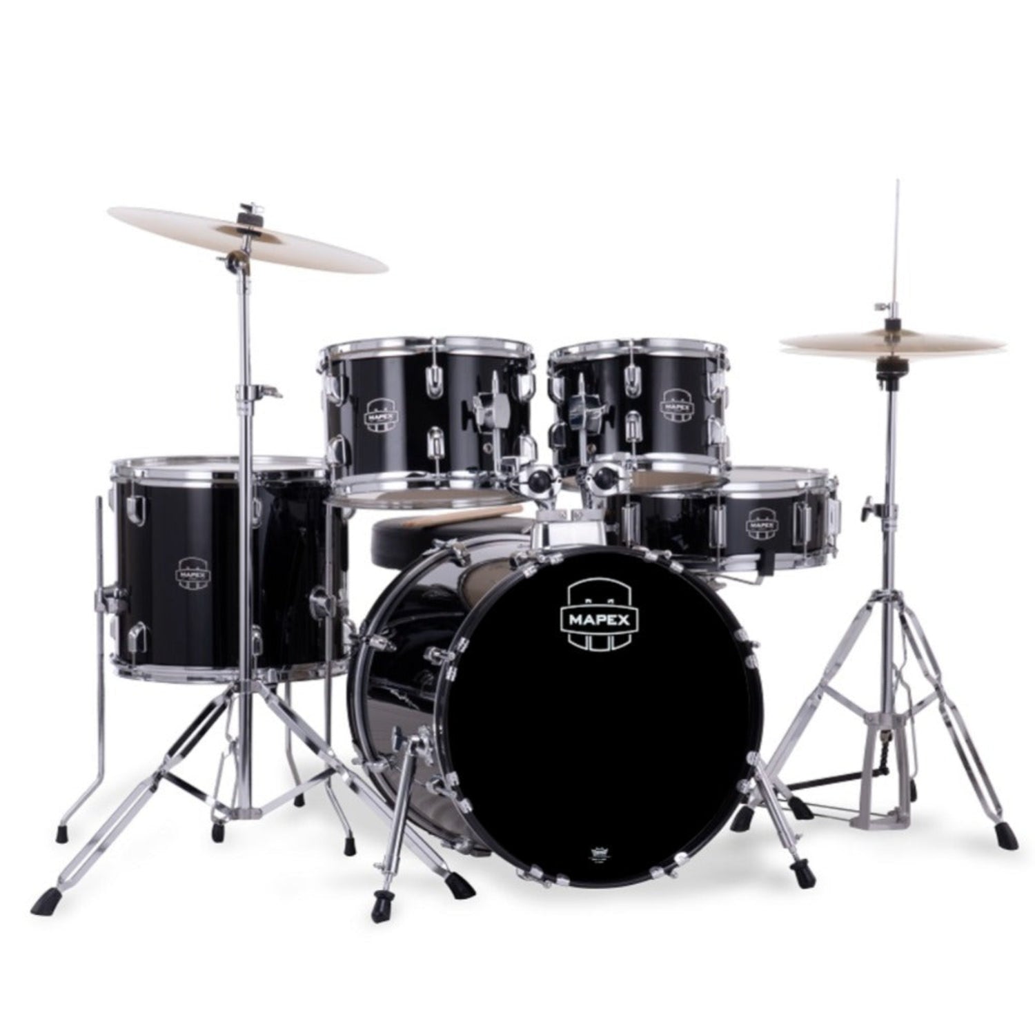 Mapex Acoustic Drum Kits Dark Black Mapex CM5294FTC Comet 5 Piece Hybrid Acoustic Drum Set