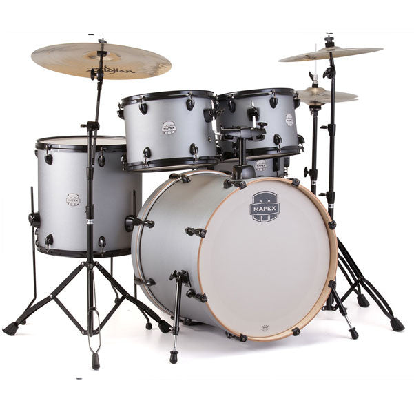 mapex acoustic drum kits iron grey mapex st5255 storm series 5pcs acoustic drum kit with hardware #color_iron-grey