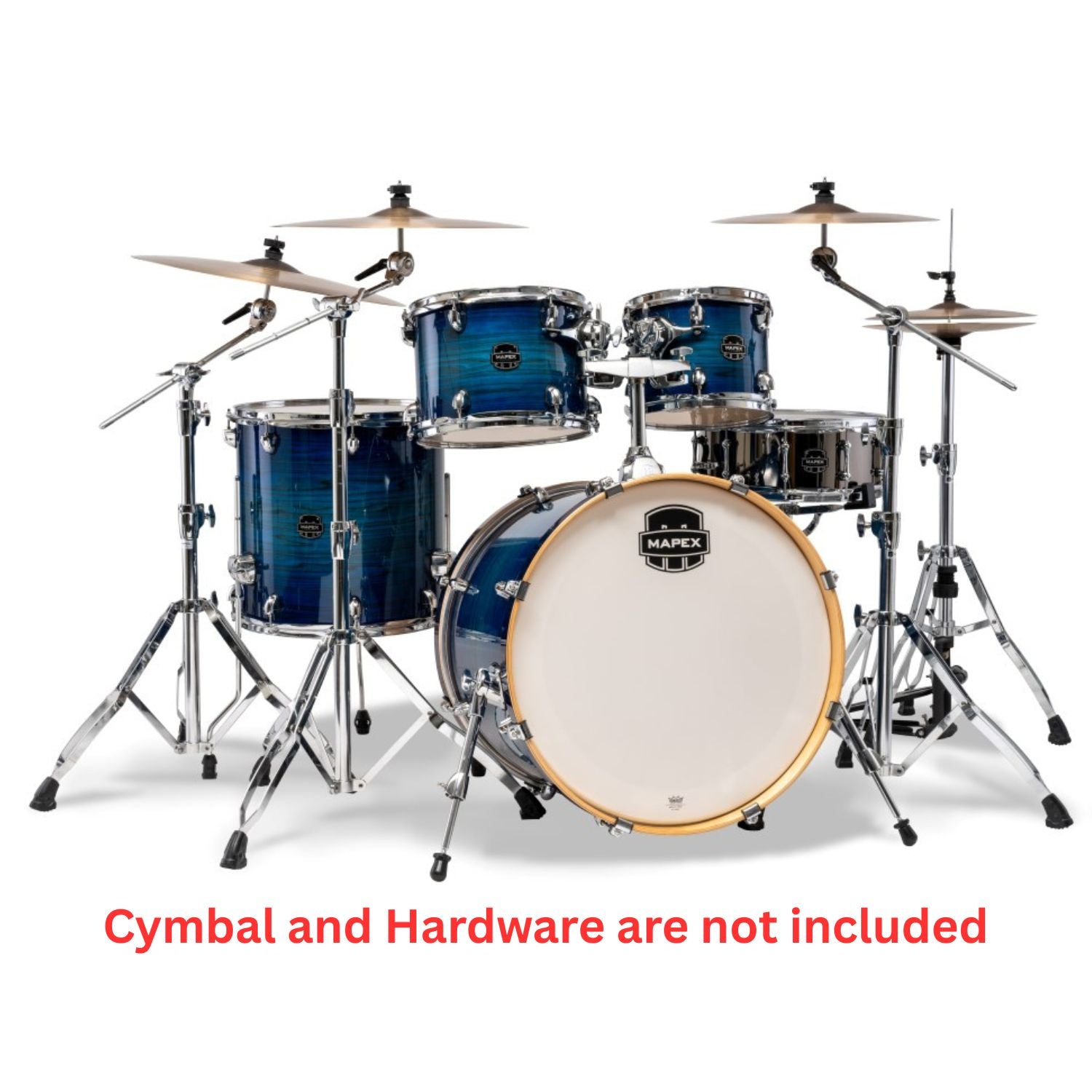 Mapex Acoustic Drum Kits Mapex Armory Series 5 Pcs Hybrid Rock Shell Pack Acoustic Drum Kit #color_blue-wave-burst