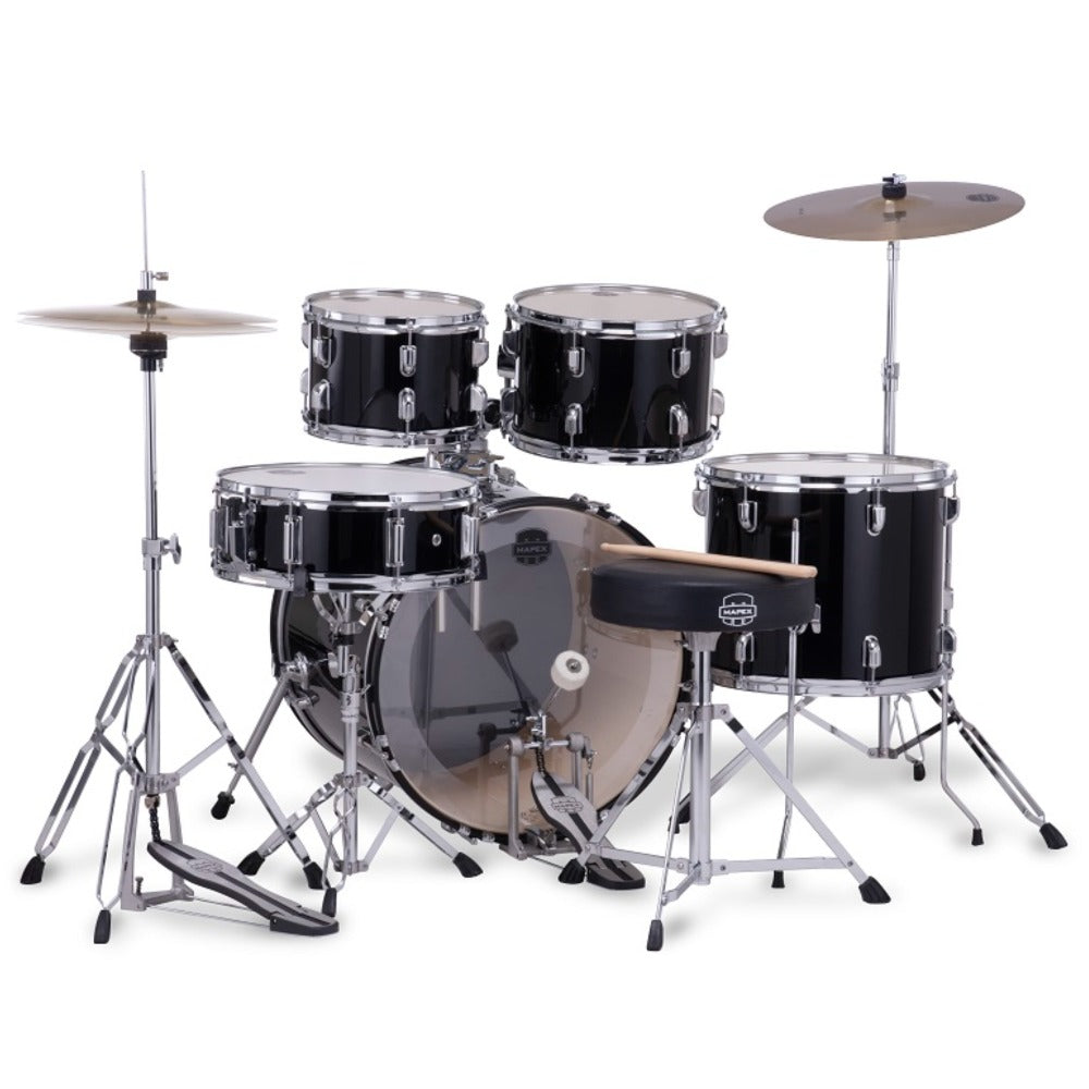 Mapex Acoustic Drum Kits Mapex CM5044FTC Jazz Comet 5 Piece Acoustic Drum Set with Hardware Throne & Cymbals
