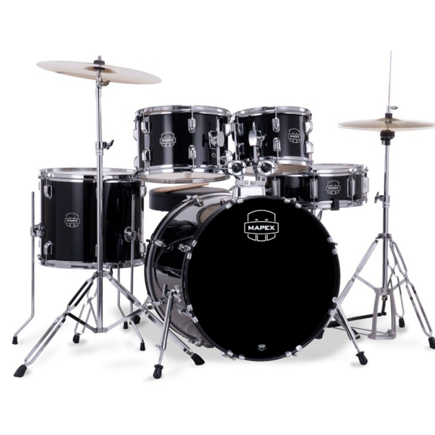 Mapex Acoustic Drum Kits Mapex CM5044FTC Jazz Comet 5 Piece Acoustic Drum Set with Hardware Throne & Cymbals