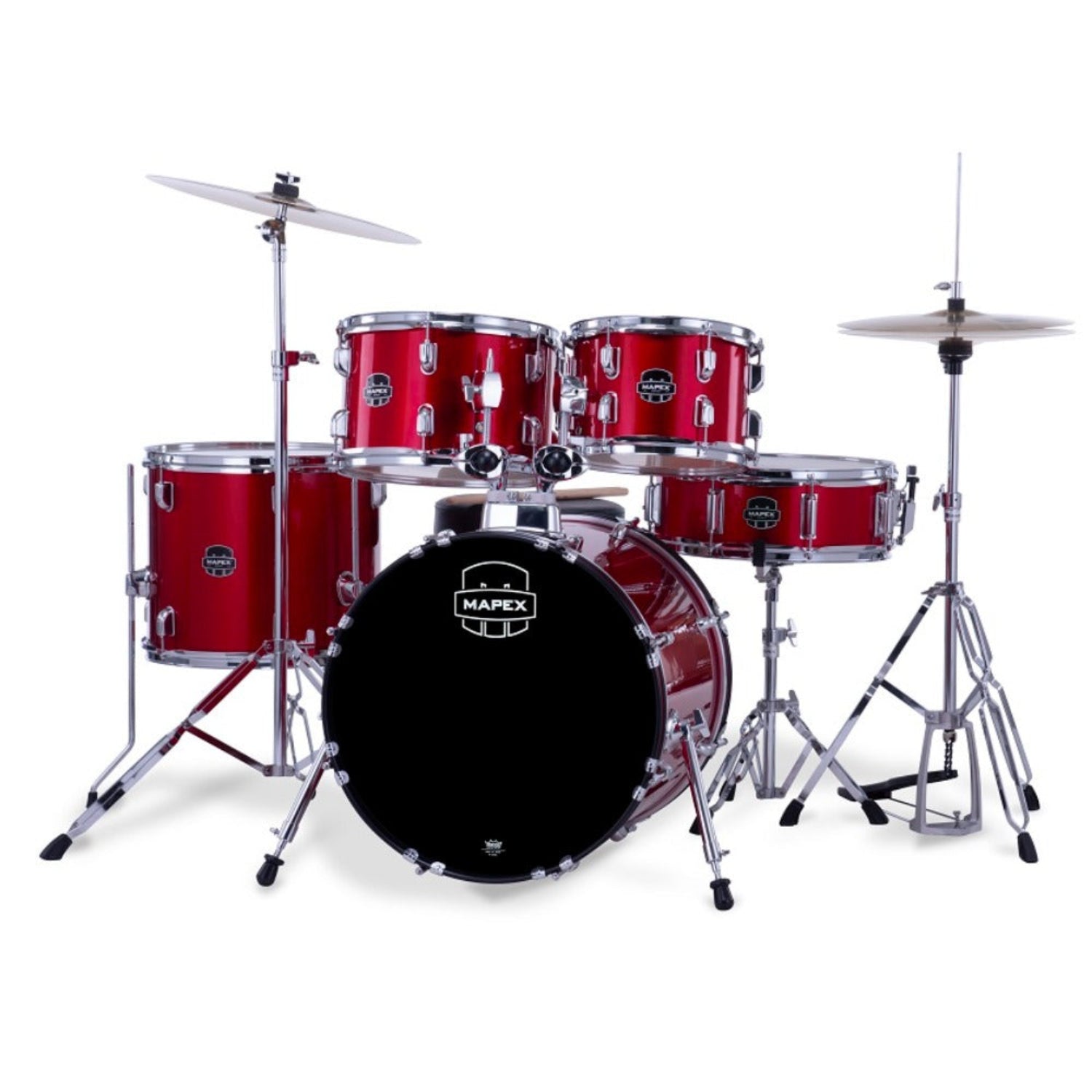Mapex Acoustic Drum Kits Mapex CM5844FTC Jazz Jr Comet 5 Piece Acoustic Drum Set with Hardware Throne & Cymbals