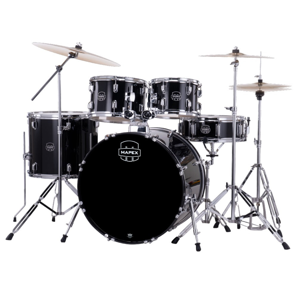 Mapex Acoustic Drum Kits Mapex Comet 5 Piece Hybrid Acoustic Drum Set with Hardware Throne & Cymbals