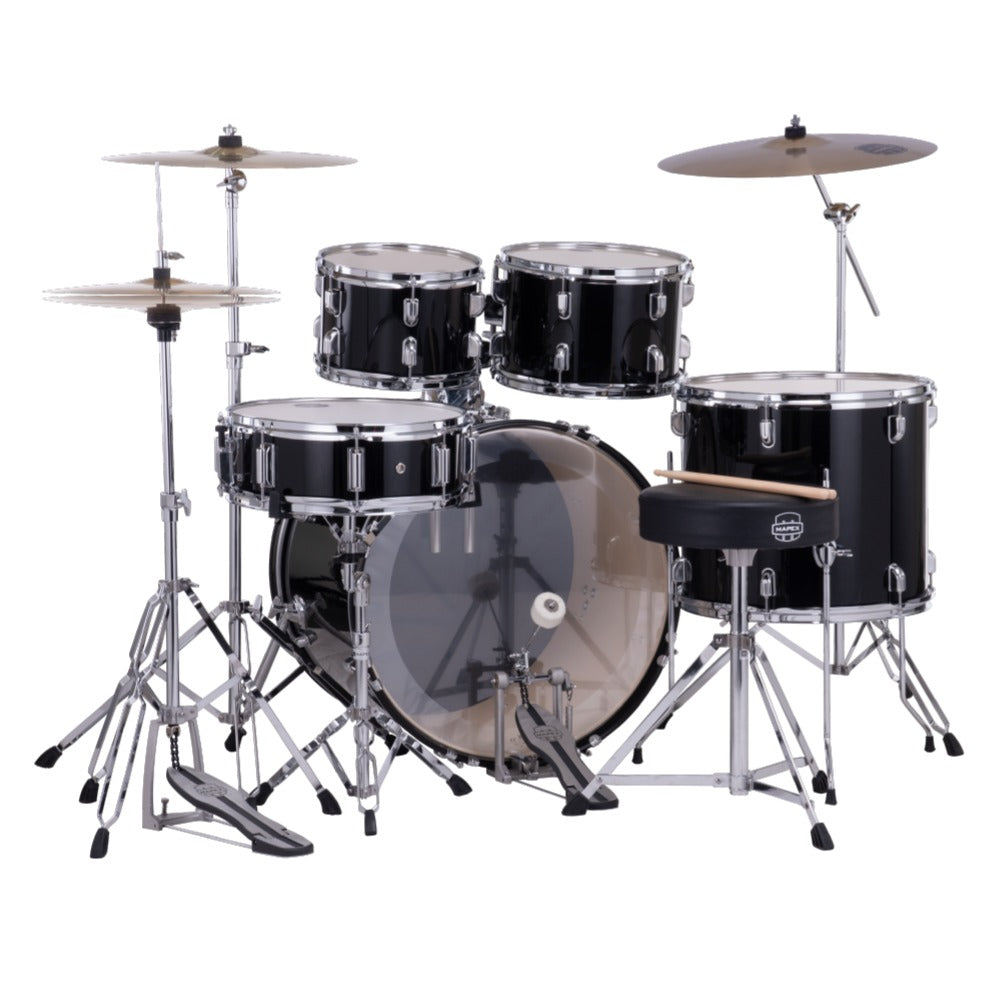 Mapex Acoustic Drum Kits Mapex Comet 5 Piece Hybrid Acoustic Drum Set with Hardware Throne & Cymbals