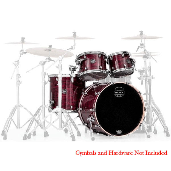 mapex acoustic drum kits mapex saturn mh 4pc rock drum set red pearl strata - snm529xpc