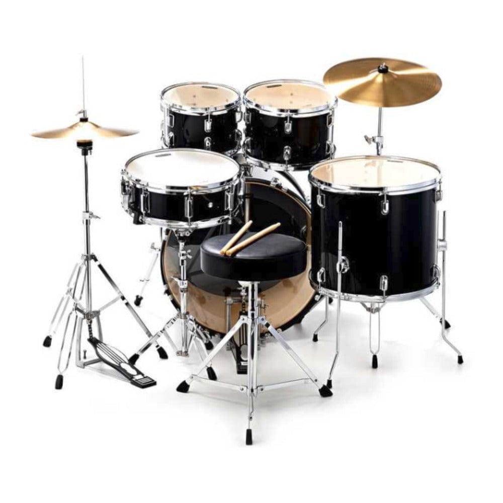 mapex acoustic drum kits mapex tnd5294f tornado 5pcs with hardware throne & cymbals drum set #color_black