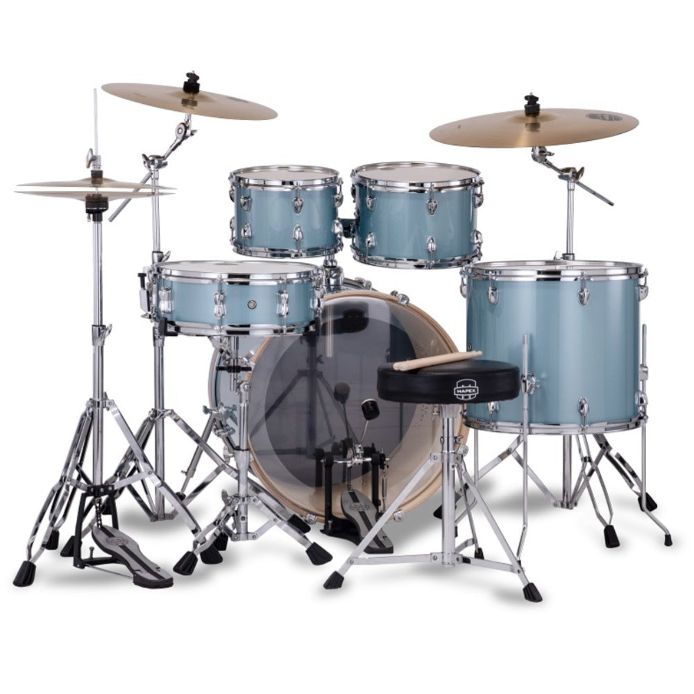 Mapex Acoustic Drum Kits Mapex Venus 5 Piece Acoustic Drum Set with Hardware & Throne