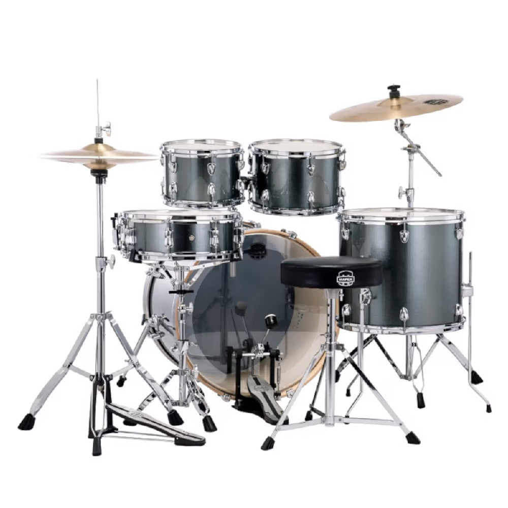 Mapex Acoustic Drum Kits Mapex Venus 5 Piece Acoustic Drum Set with Hardware & Throne