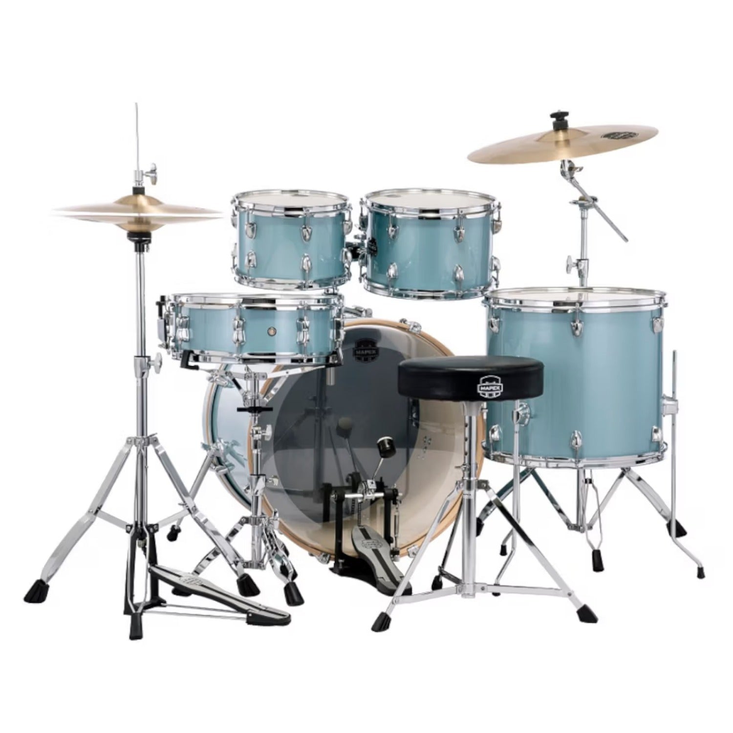 Mapex Acoustic Drum Kits Mapex Venus 5Pcs Hybrid Acoustic Drum Kit with Hardware Cymbals & Throne