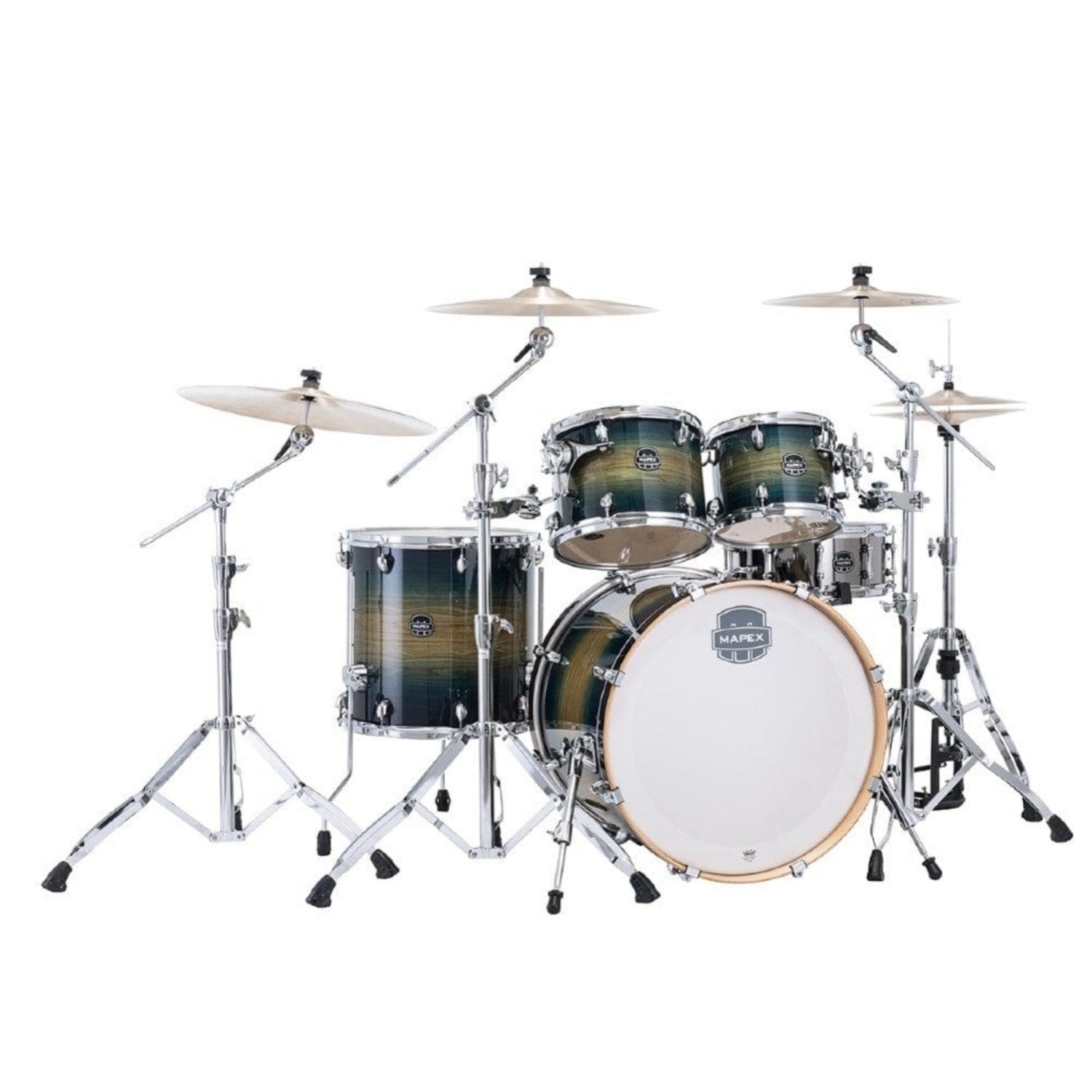 Mapex Acoustic Drum Kits Rainforest Burst Mapex AR529S Armory Series 5 pcs Hybrid Shell Pack Drum Set