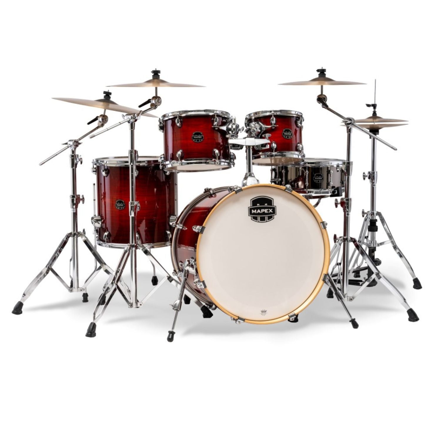Mapex Acoustic Drum Kits Red Onyx Burst Mapex Armory Series 5 Pcs Hybrid Rock Shell Pack Acoustic Drum Kit #color_red-onyx-burst