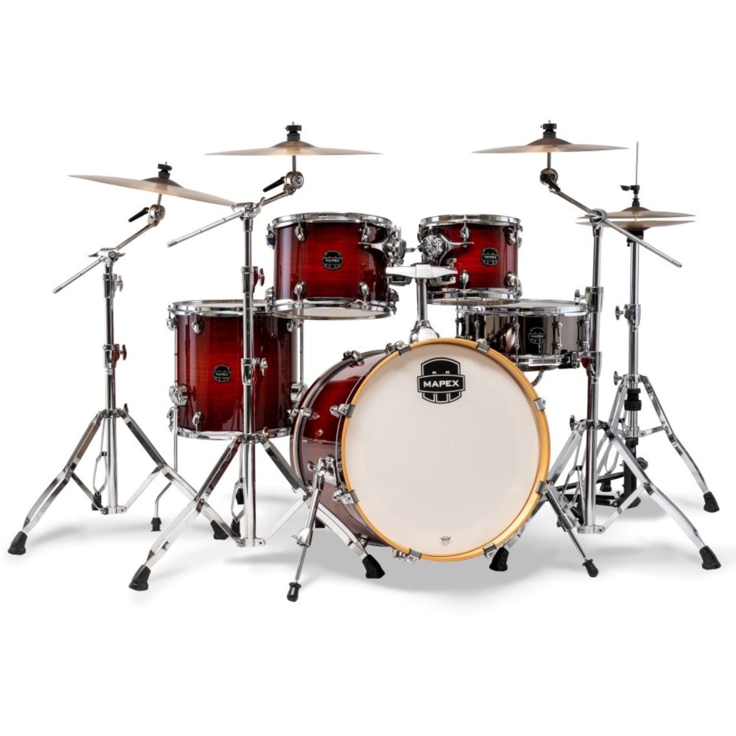 Mapex Acoustic Drum Kits Red Onyx Burst Mapex Armory Series 5 Pcs Hybrid Shell Pack Acoustic Drum Kit #color_red-onyx-burst