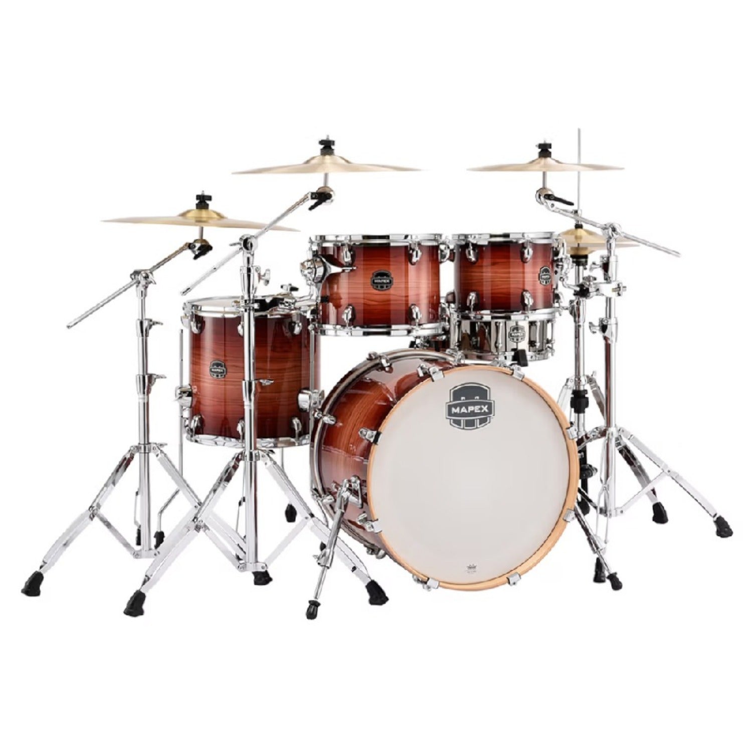Mapex Acoustic Drum Kits Redwood Burst Mapex AR504S Armory Series Shell Pack Acoustic Drum Kit