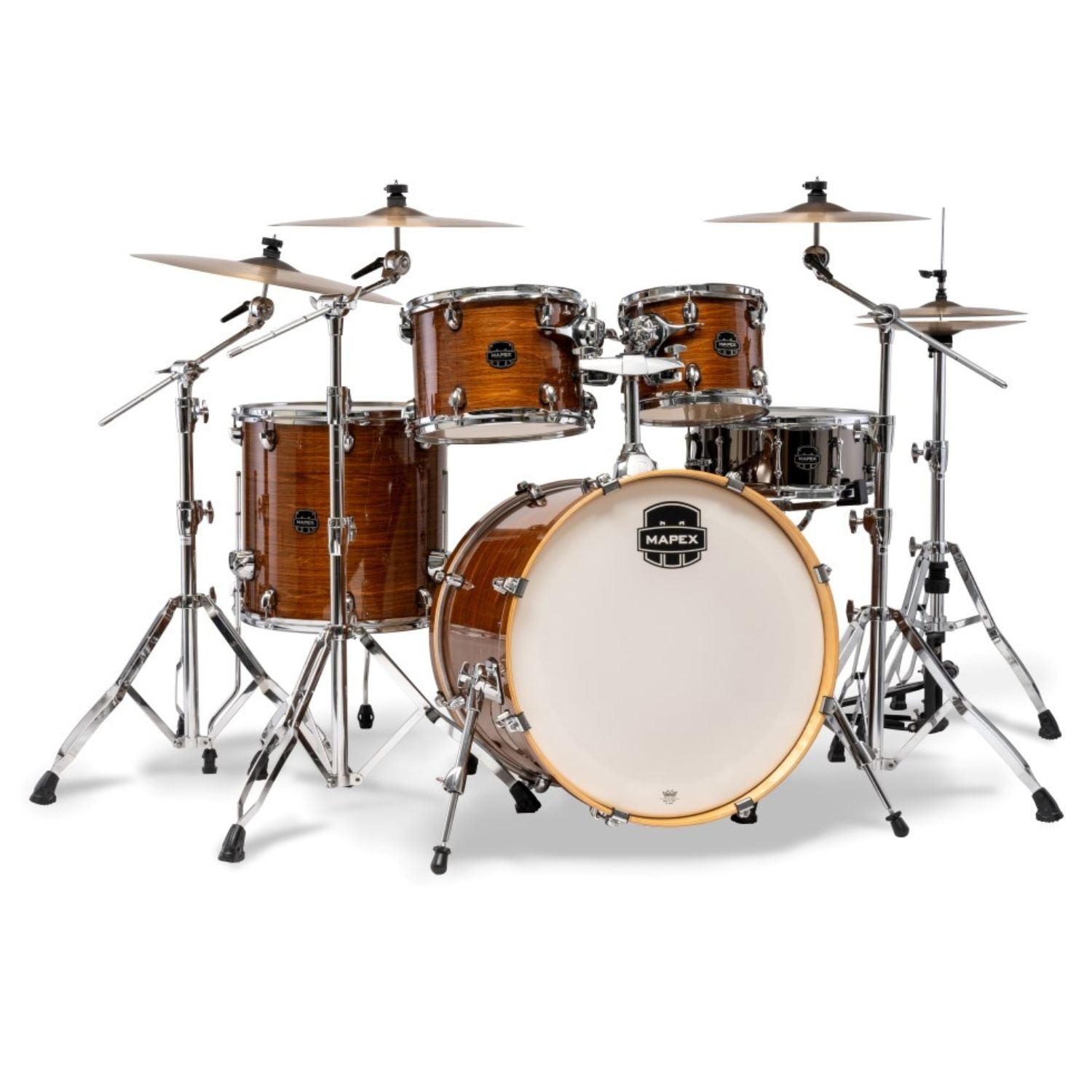 Mapex Acoustic Drum Kits Roasted Chestnut Mapex Armory Series 5 Pcs Hybrid Rock Shell Pack Acoustic Drum Kit #color_roasted-chestnut
