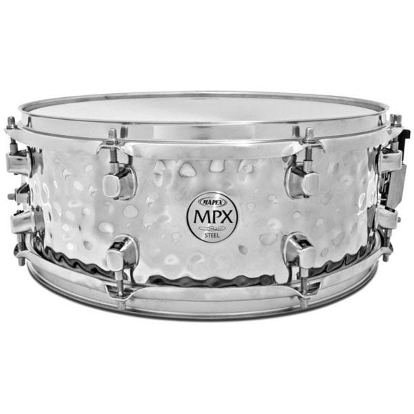 mapex snares mapex mpx mpst4558h 14 x 5.5inch hammered steel chrome snare