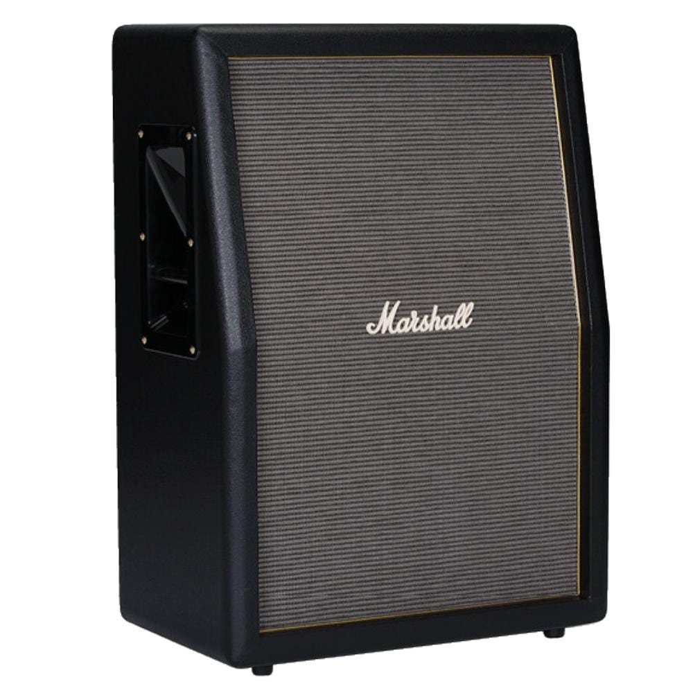 marshall electric guitar cabinets black marshall origin212a 2x12 angled guitar amplifier cabinet