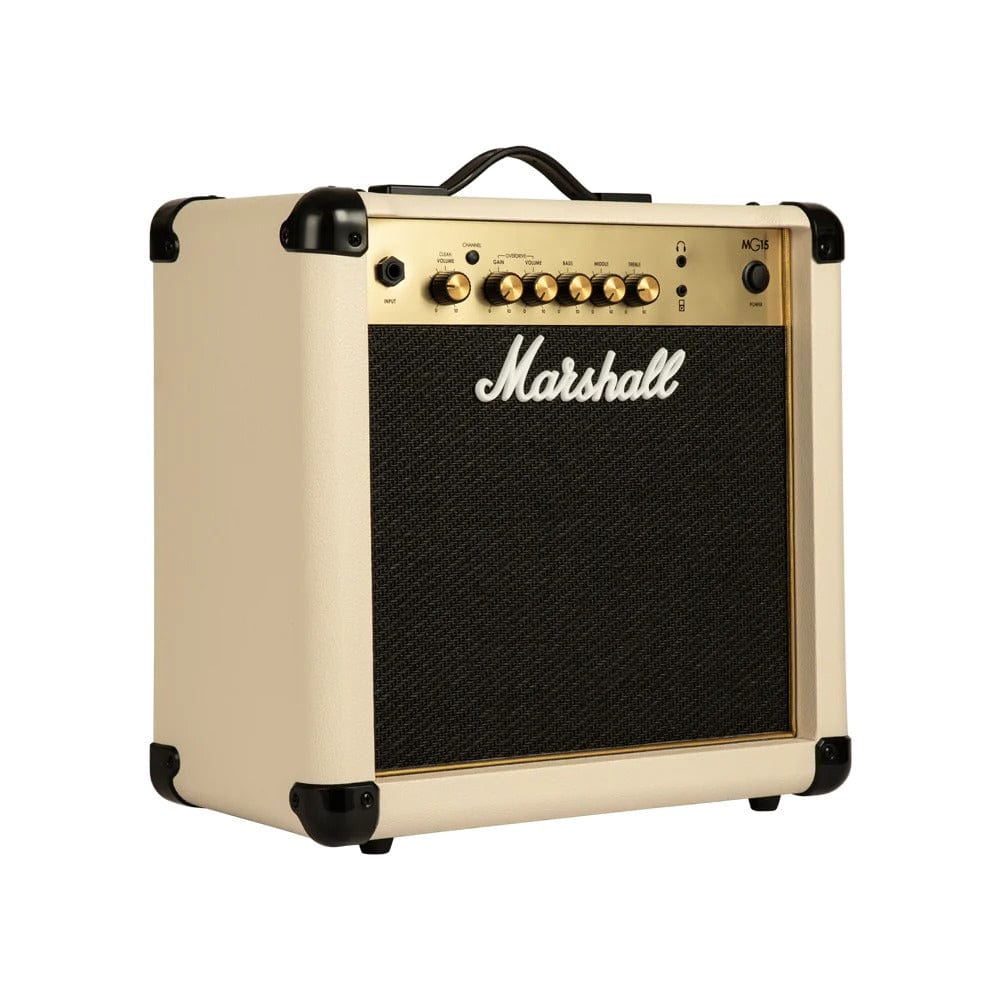 marshall guitar combo amplifiers marshall mg-15g gold series 15-watts combo guitar amplifier #color_cream