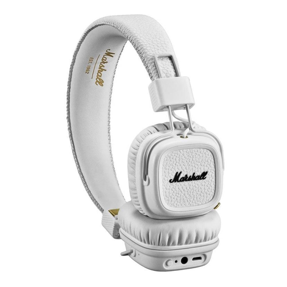 marshall headphones white marshall mh-02 major ii bluetooth over-ear headphones #color_white
