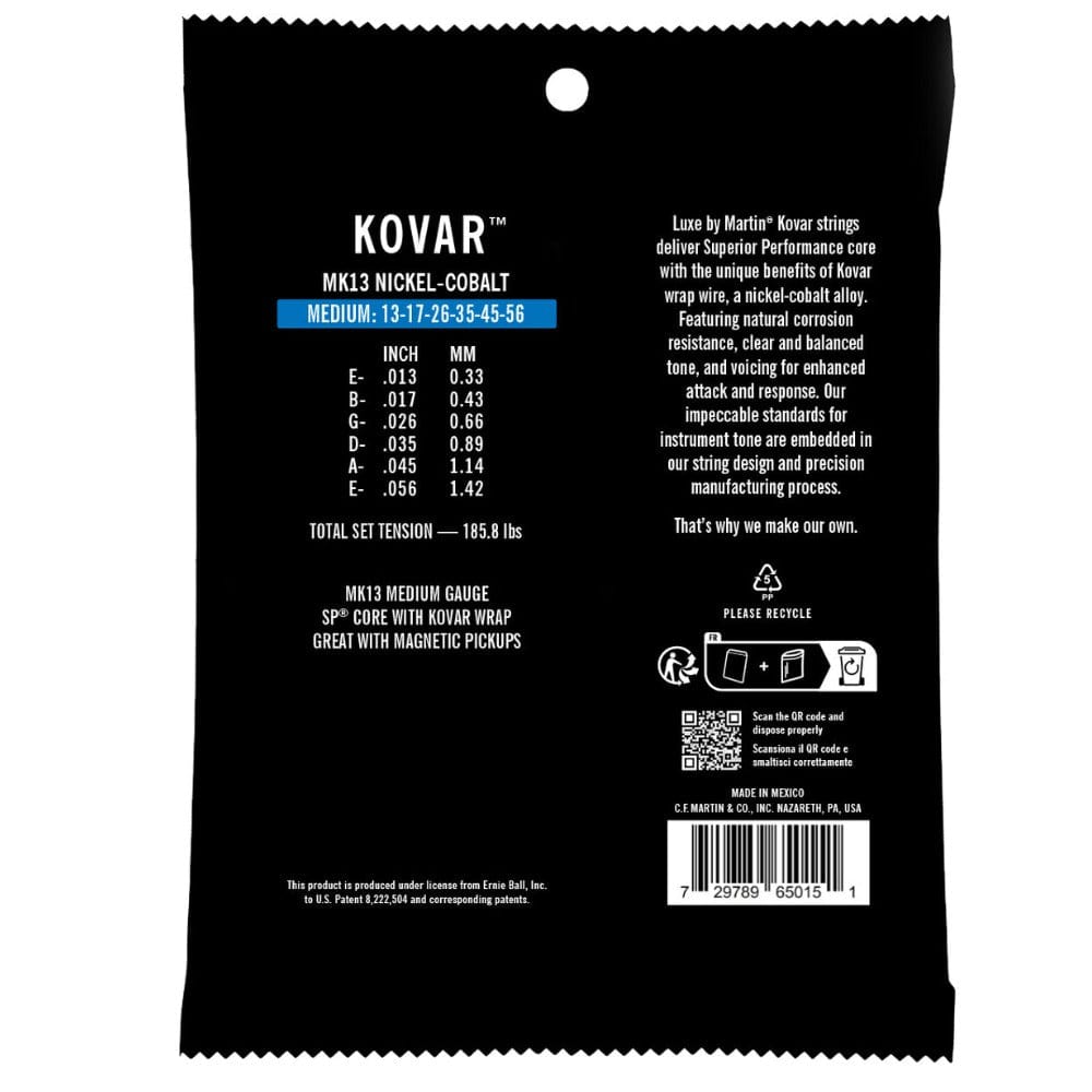 martin acoustic guitar strings martin luxe kovar acoustic guitar strings #gauage_medium---13-56