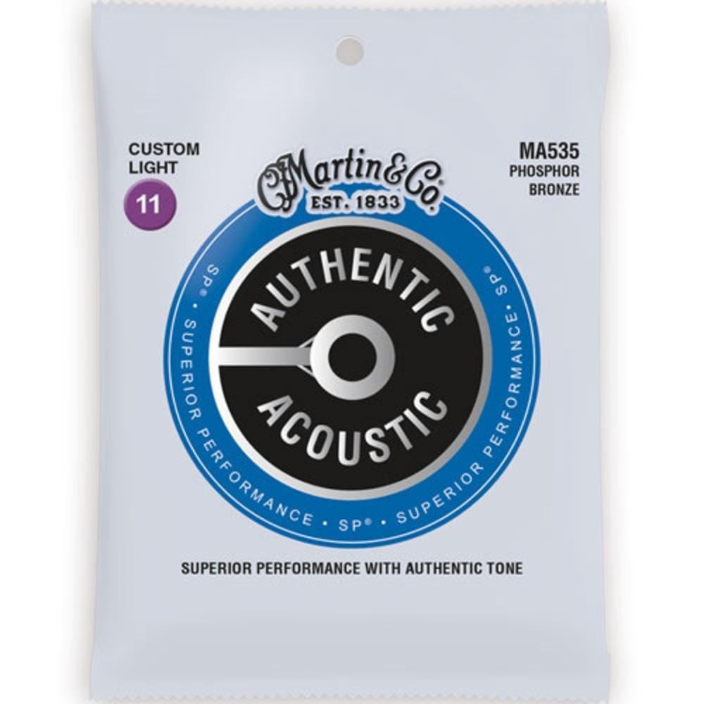 martin acoustic guitar strings martin ma535 custom light 11-52 traditional phosphor bronze acoustic strings