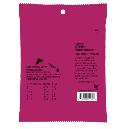 martin electric guitar strings martin darco d930 extra light gauge - electric guitar strings