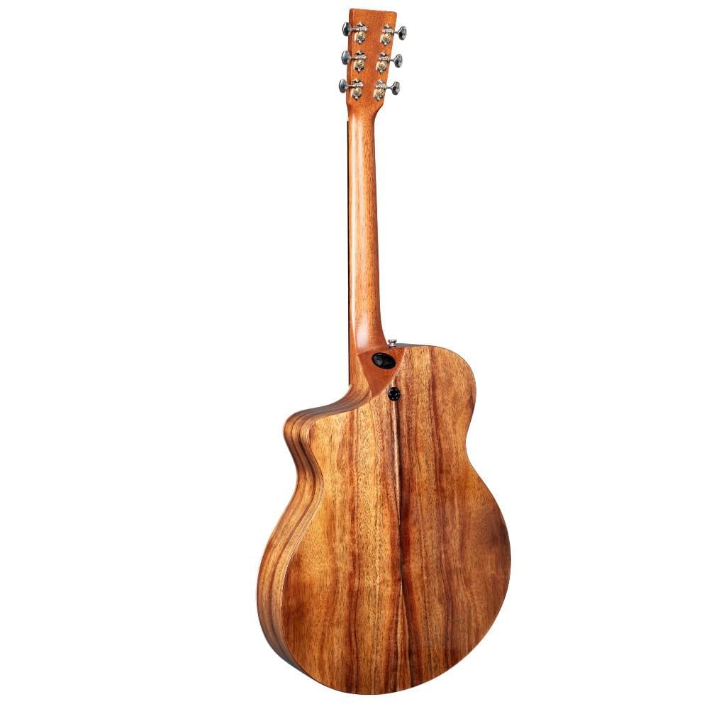 martin electro acoustic guitars martin sc-13e cutaway electro acoustic guitar with soft case- natural