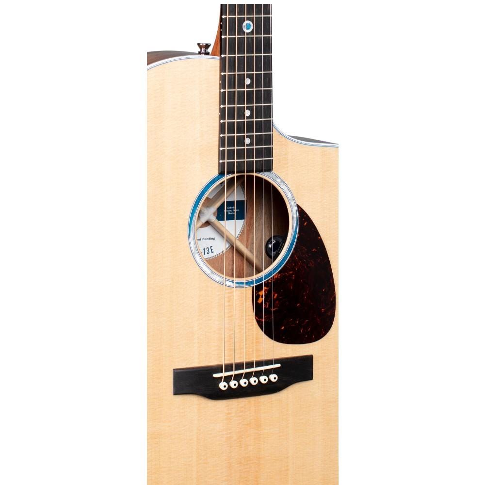 martin electro acoustic guitars martin sc-13e cutaway electro acoustic guitar with soft case- natural