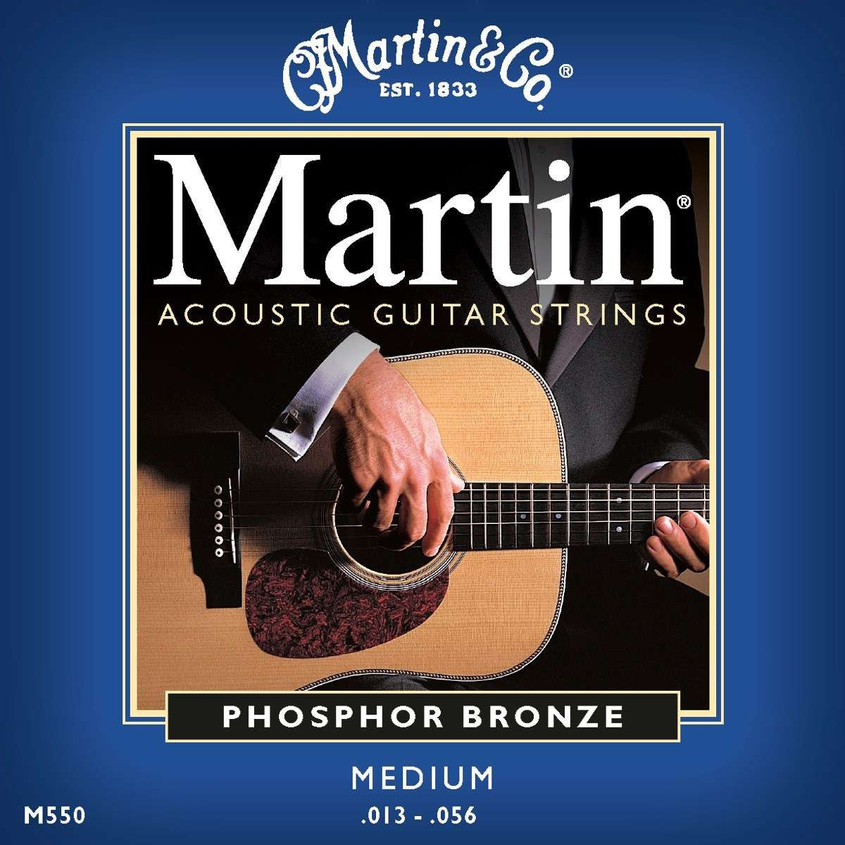 martin guitars acoustic guitar strings martin 41m550 acoustic guitar strings - traditional, 92/8, phosphor bronze, medium