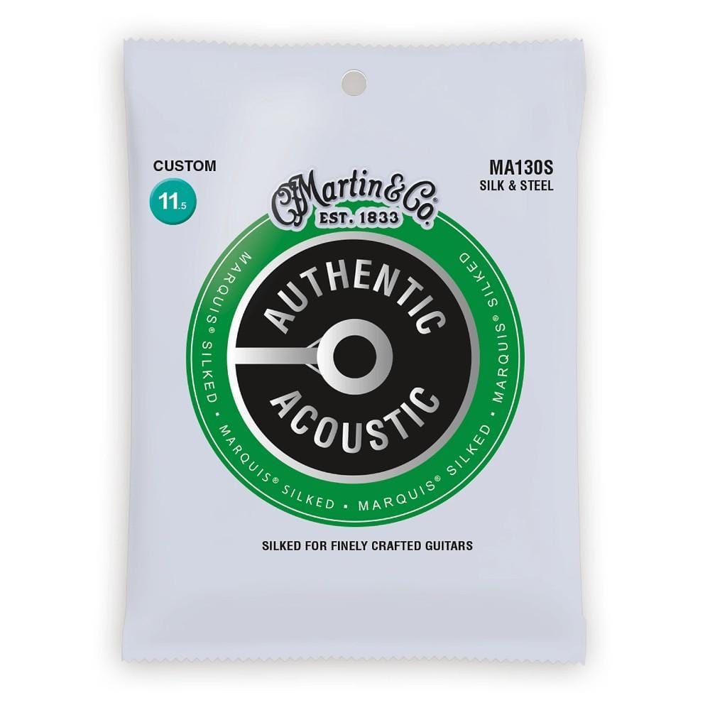 martin guitars acoustic guitar strings martin marquis silk and steel authentic acoustic guitar strings - 11.5-47