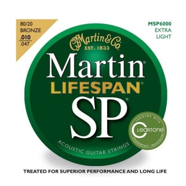 martin guitars acoustic guitar strings martin msp6000 sp lifespan acoustic guitar strings - extra light
