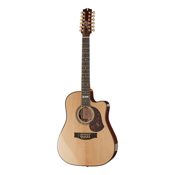 maton electro acoustic guitars maton em100c-12 messiah dreadnought cutaway electro acoustic guitar - natural high gloss