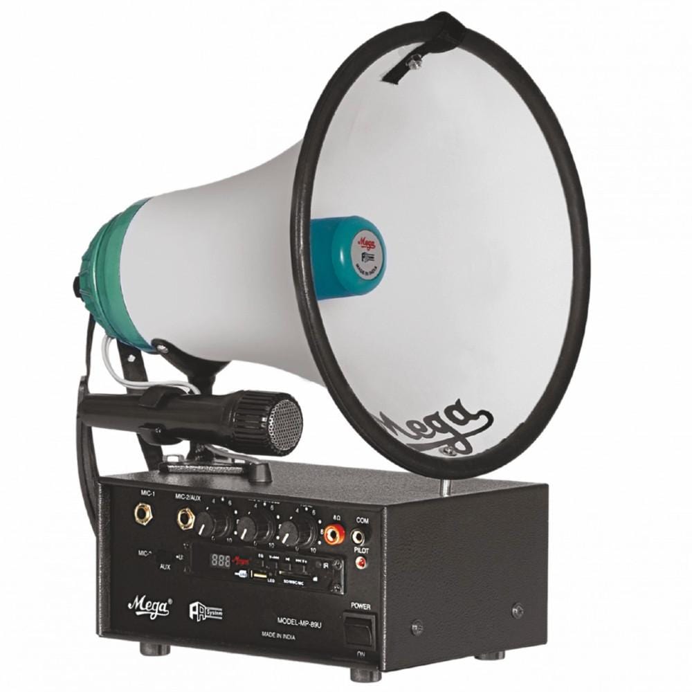 mega portable pa systems mega mp89u 20 watts portable megaphone system