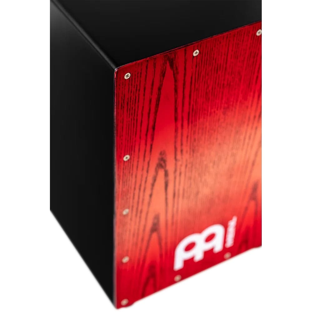 meinl cajons meinl mcaj100bk snare cajon #color_tango-red-fade