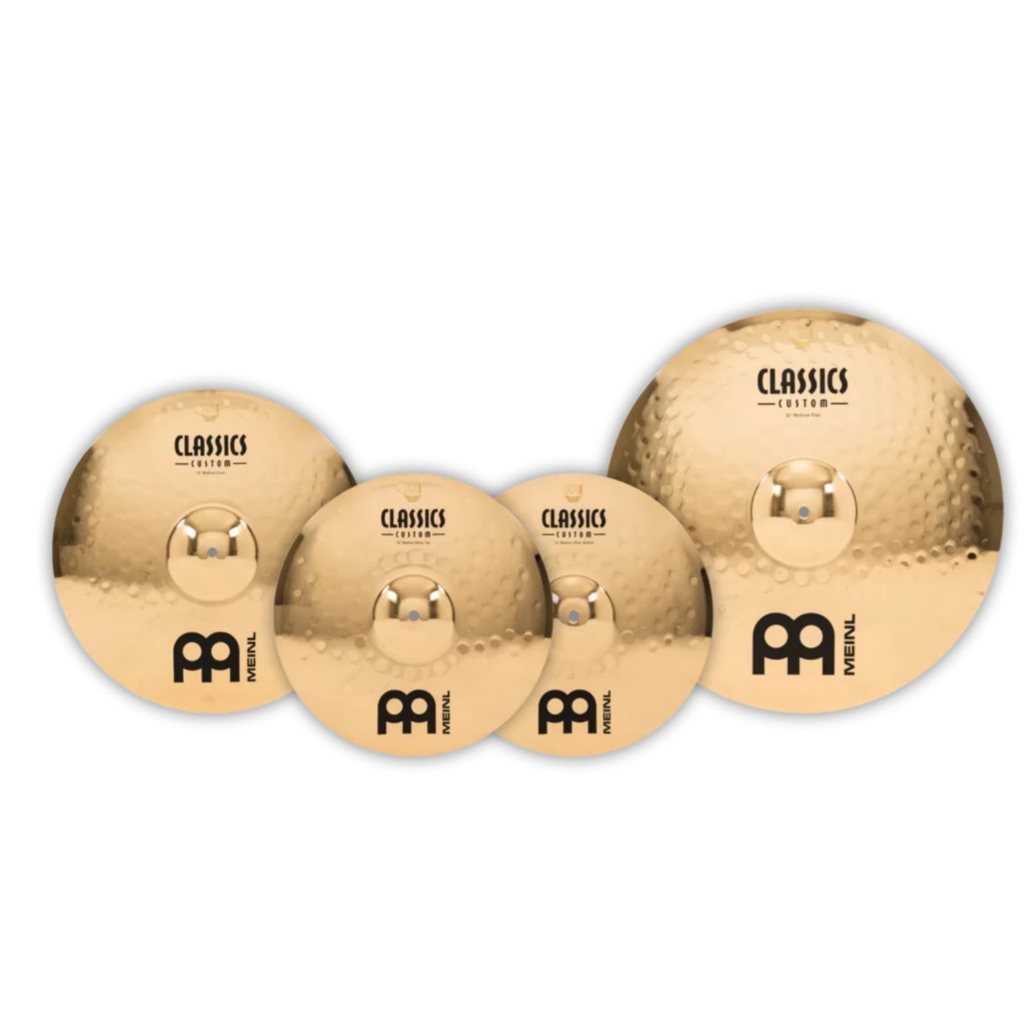 Meinl Cymbal Packs Meinl CC-CS1 Classics Custom Brilliant 14"HiHat 18"Crash 20" Ride Cymbals Set