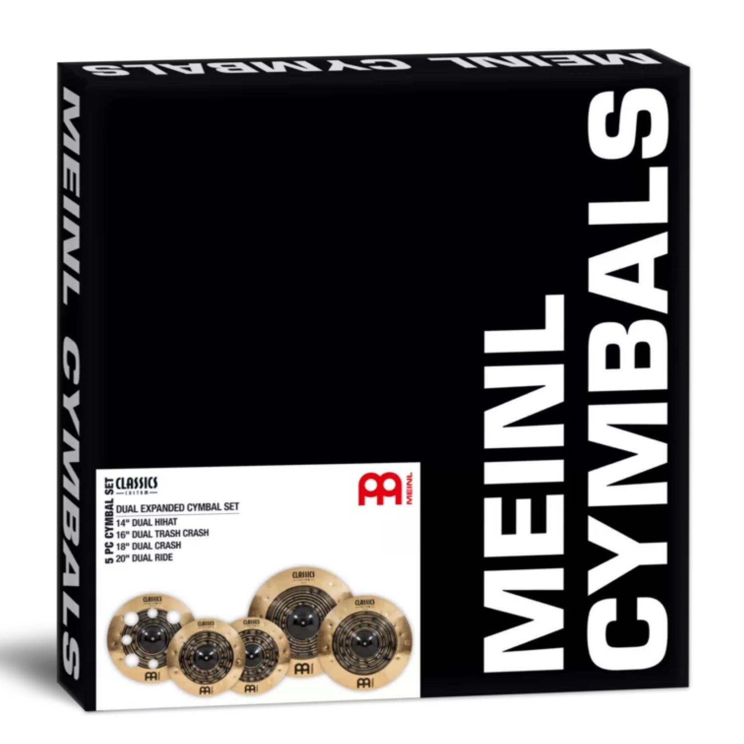 Meinl Cymbal Packs Meinl CCDU4680 Classics Customs Dual 14"HH 16"TC 18"Cr 20"Rd Cymbals Set