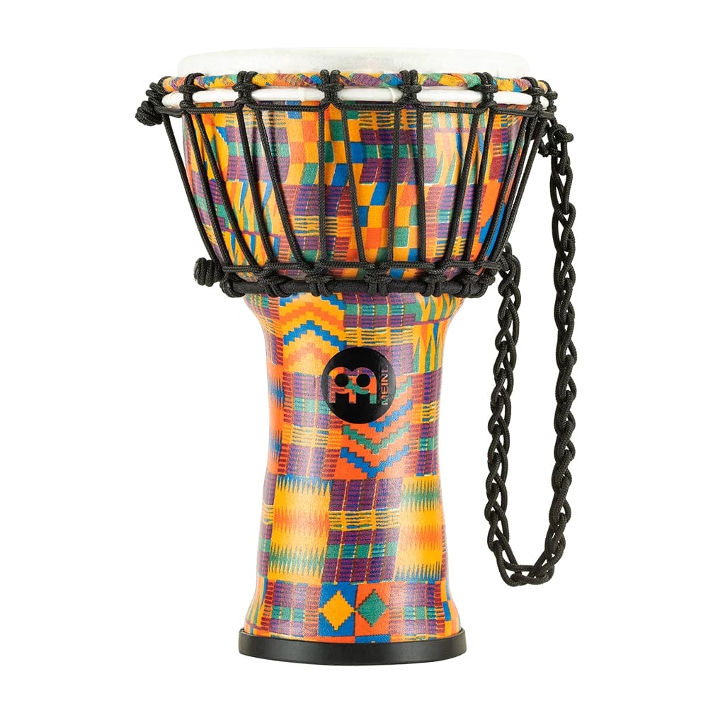 meinl djembes meinl percussion 7 inch junior djembe #finish_kenyan-quilt