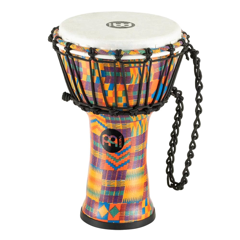 meinl djembes meinl percussion 7 inch junior djembe #finish_kenyan-quilt