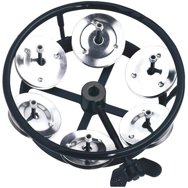 Meinl Hand Percussions Meinl Percussion THH1BK Professional HiHat Tambourine Single Row Steel