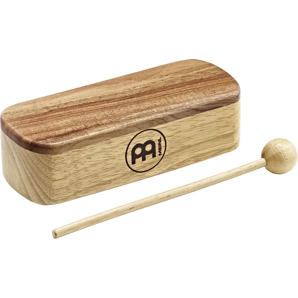 meinl hand percussions meinl pmwb1-m professional medium wood block with beater siam oak