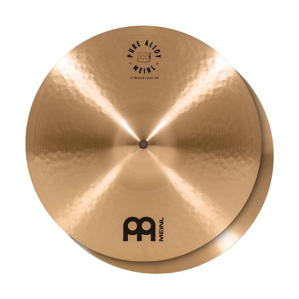 meinl hi hat cymbals meinl pa14mh 14-inch pure alloy medium hi-hat cymbals