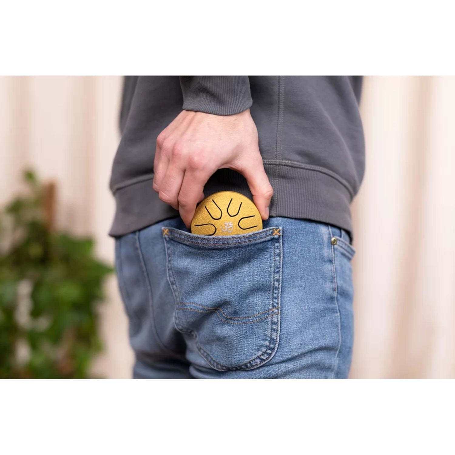 Meinl Sonic Energy Hand Percussions Meinl Sonic Energy 3" A Major Pocket Steel Tongue Drum #color_gold