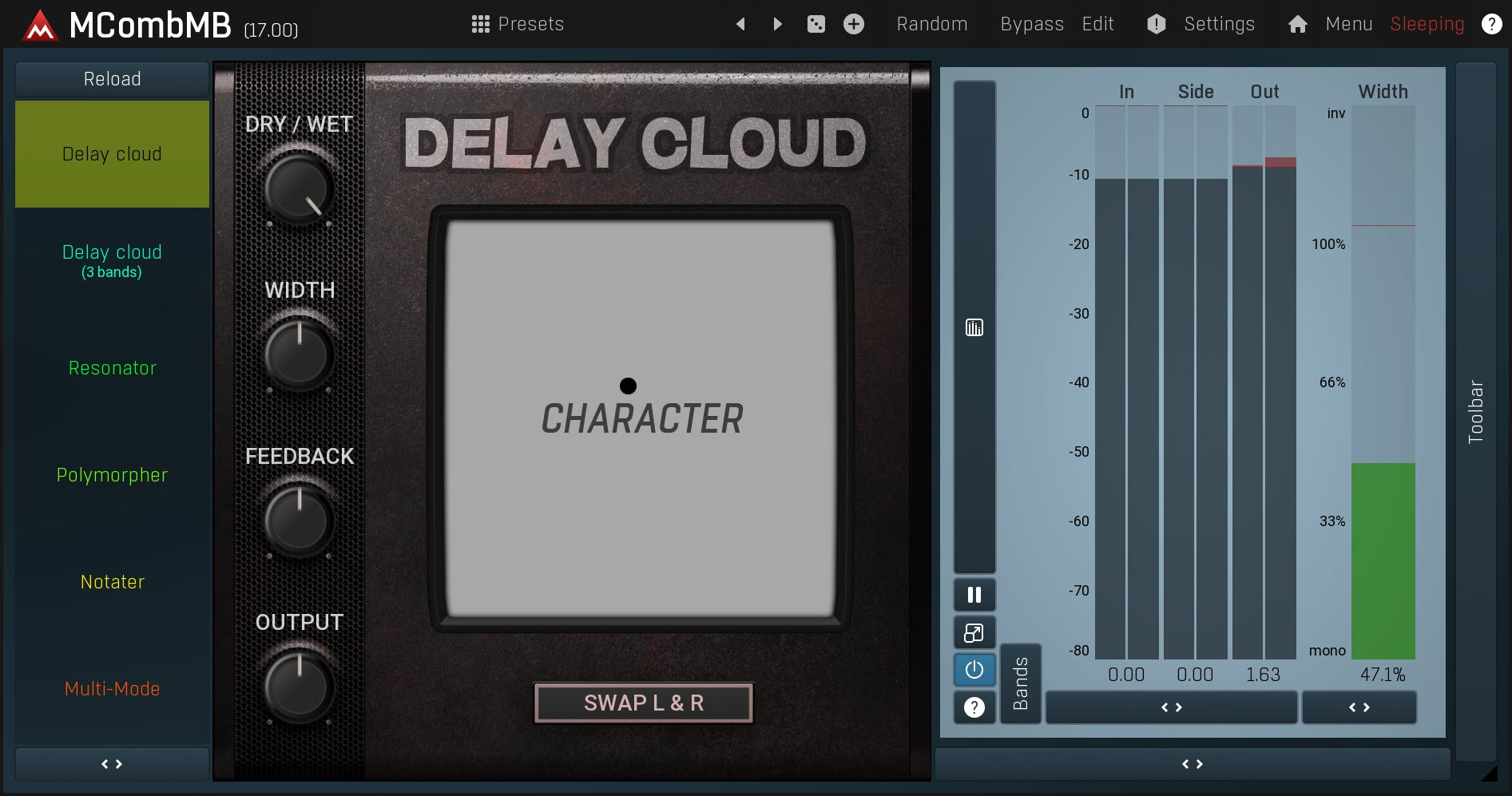 MELDA Virtual Processors MELDA MCombMB Comb Filter