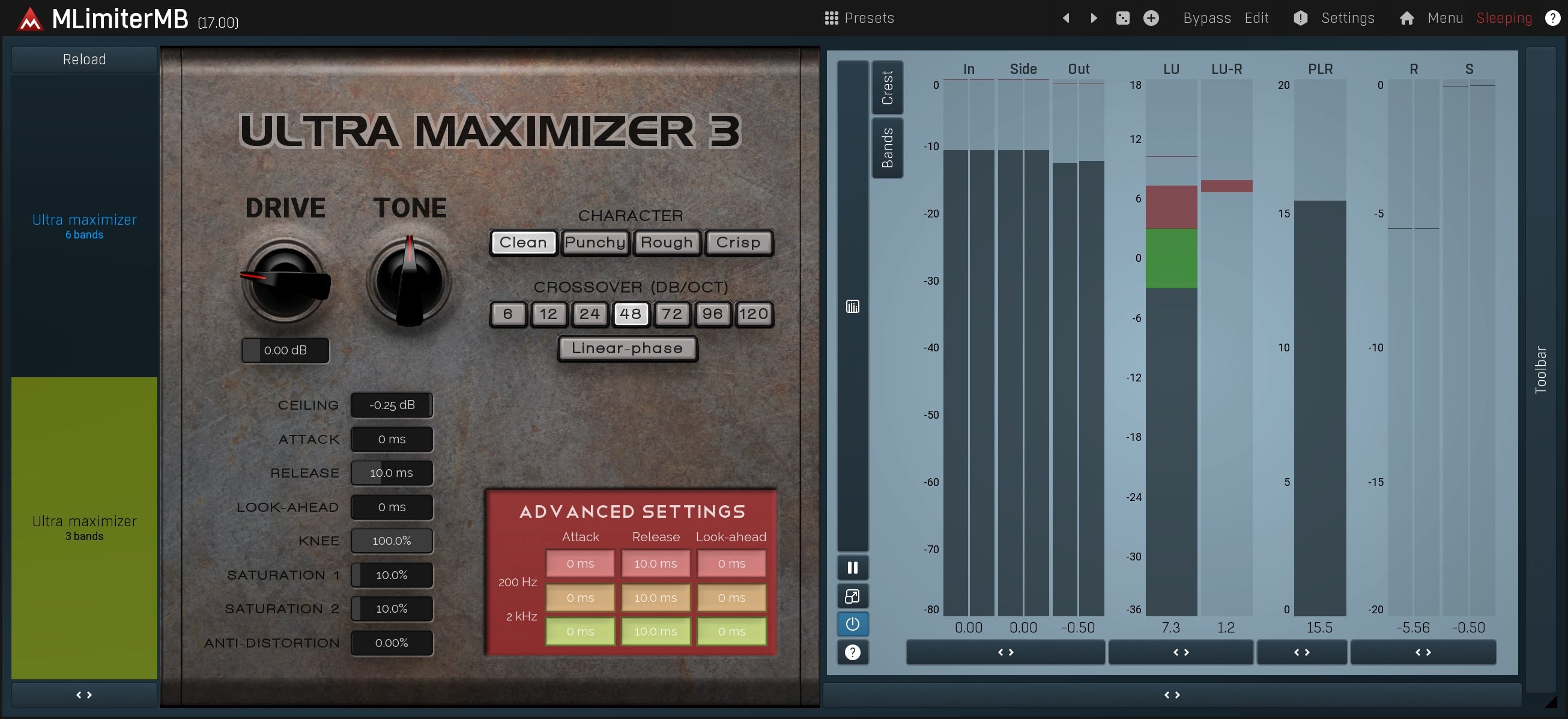MELDA Virtual Processors MELDA MLimiterMB Limiter